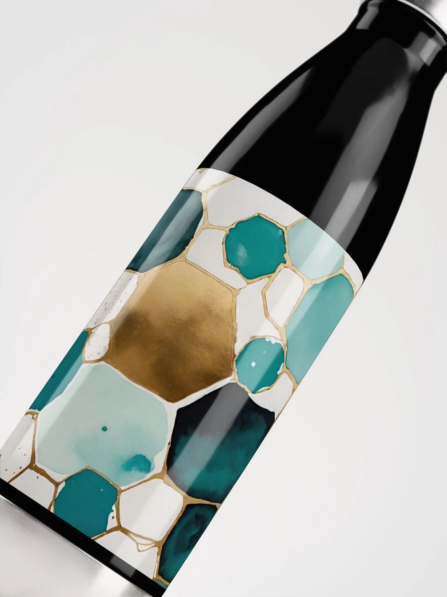 Teal Honeycomb Grunge Aesthetic Water Bottle product image (10)