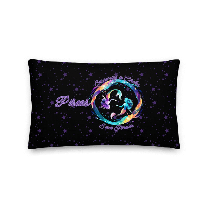 Pisces, Swimming in Circles, Black Pillow product image (2)