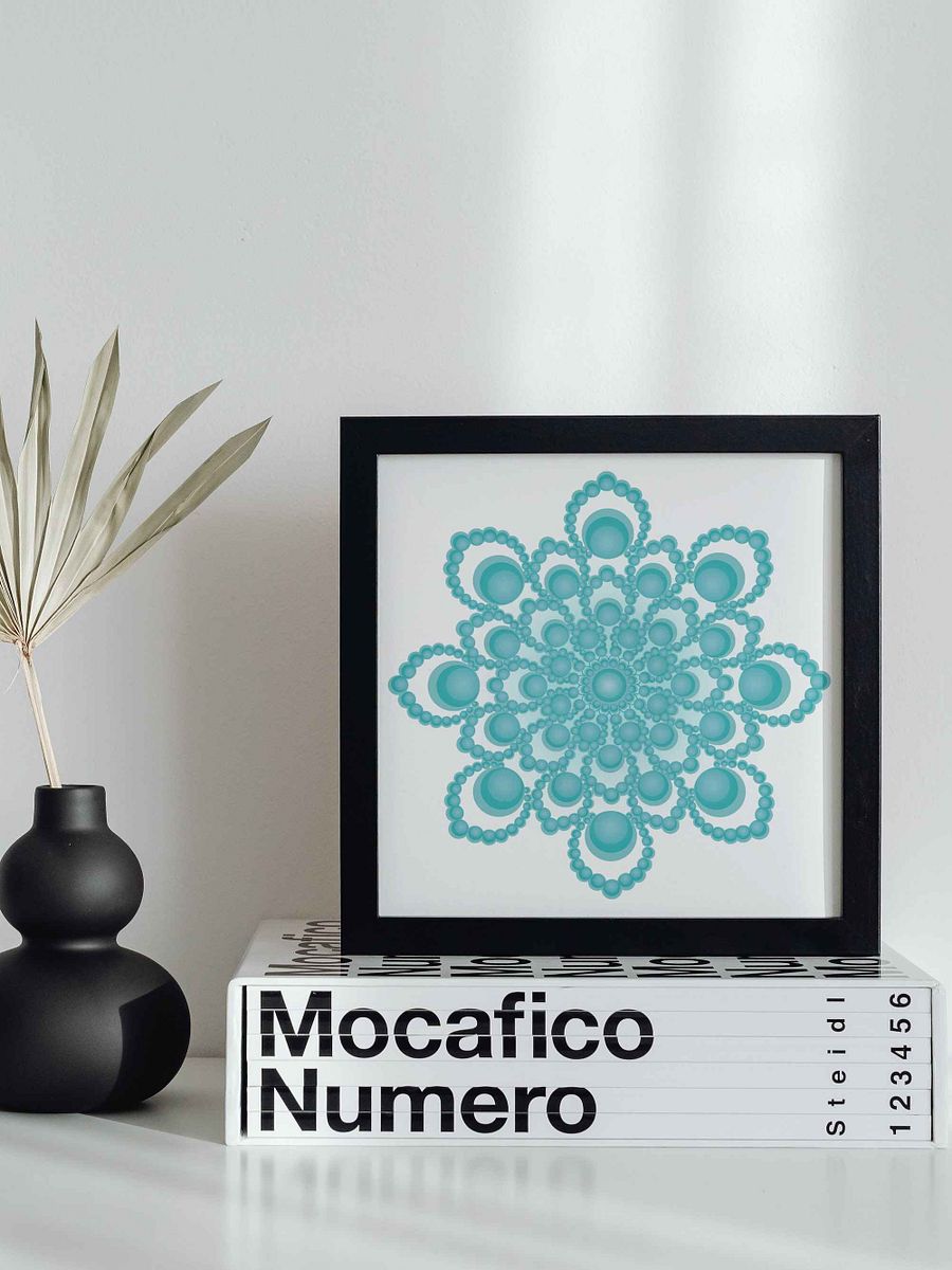 FREE PRINTABLE Turquoise Mandala PNG file product image (5)