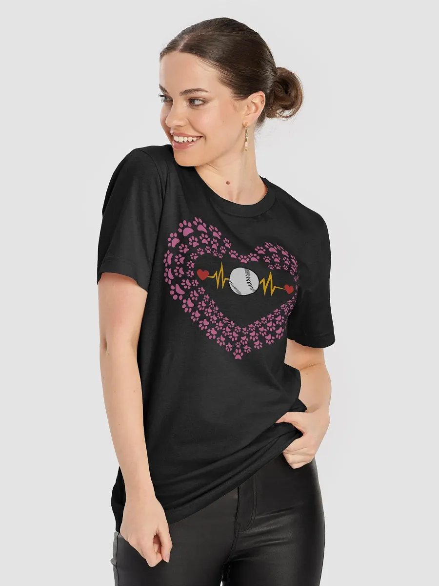 Heart Paw Print Baseball T-Shirt product image (17)