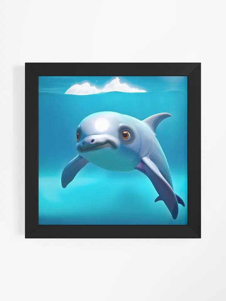 Endangered Species - Mexico - Vaquita Eco-Friendly Ayous Wood Framed Poster product image (1)