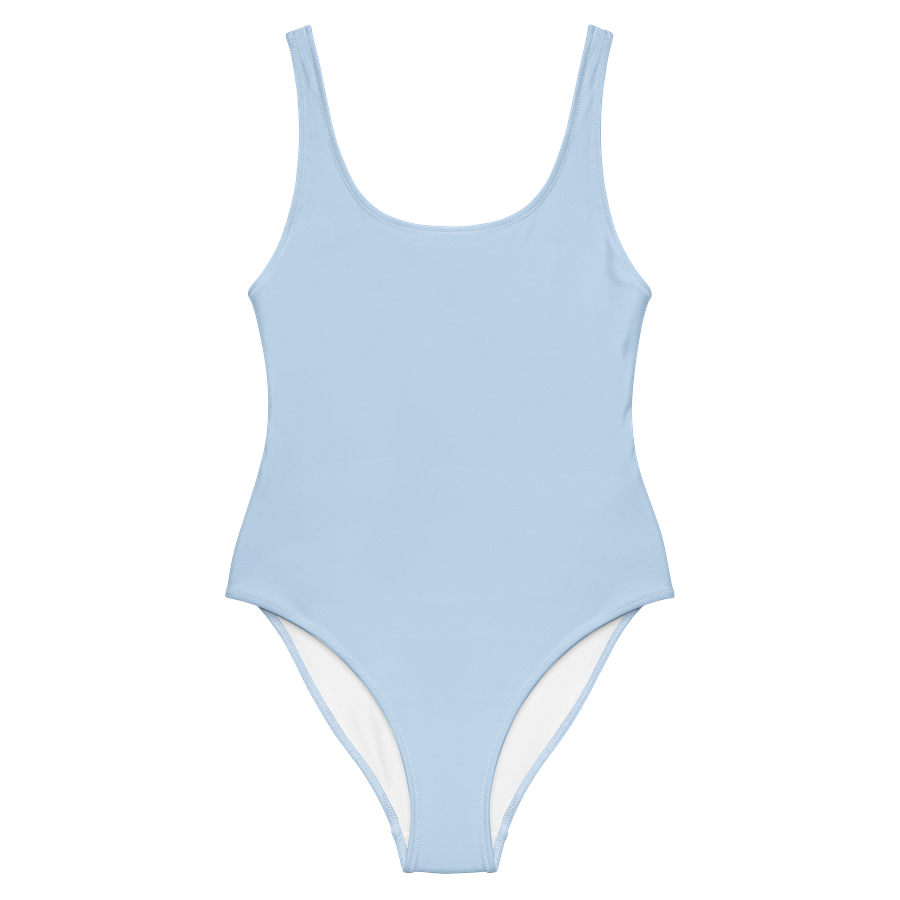 Baby Blue Solid Color Retro Inspired Women's One Piece Swimsuit product image (1)