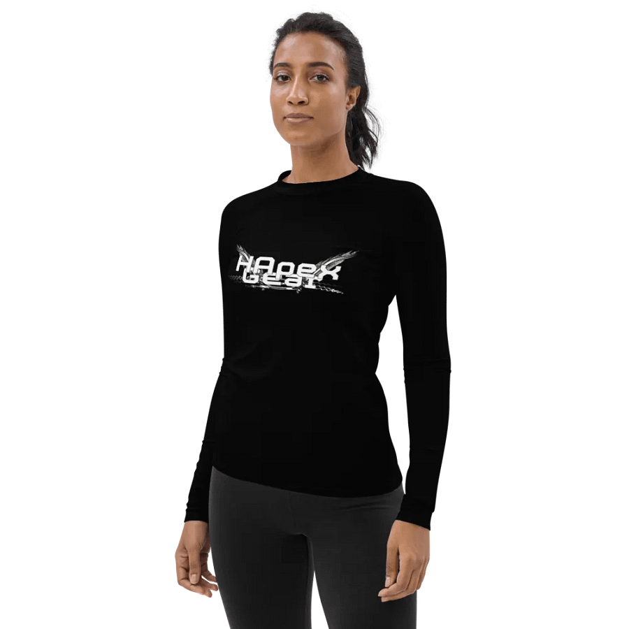 Women's Rash Guard - Black - White HApex Gear White Logo product image (8)