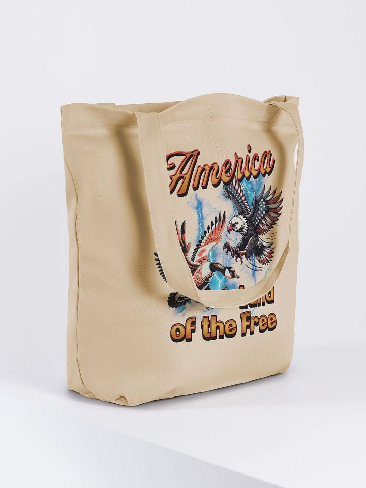 America Land Of The Free Patriotic Birds Eco Tote product image (4)
