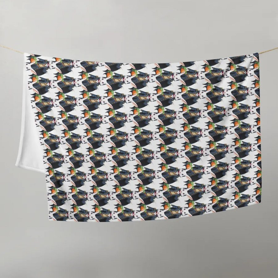 Enigmatic Cloaked Rabbit Throw Blanket product image (9)