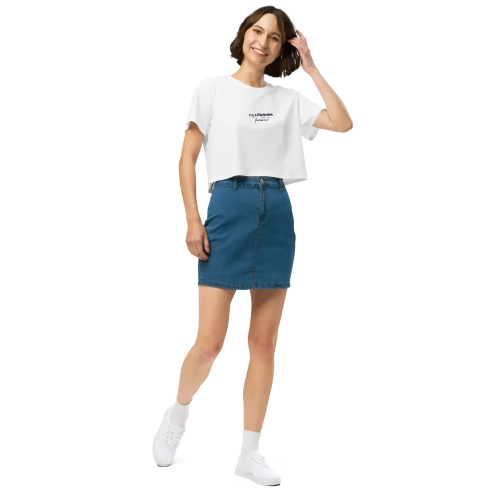 Premium Crop Top with Navy Logotype product image (6)