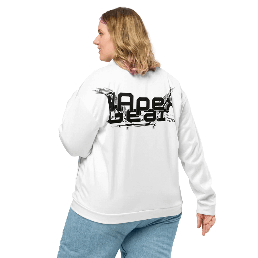 Black HApex Gear Black Logo - White - Bomber Jacket product image (10)