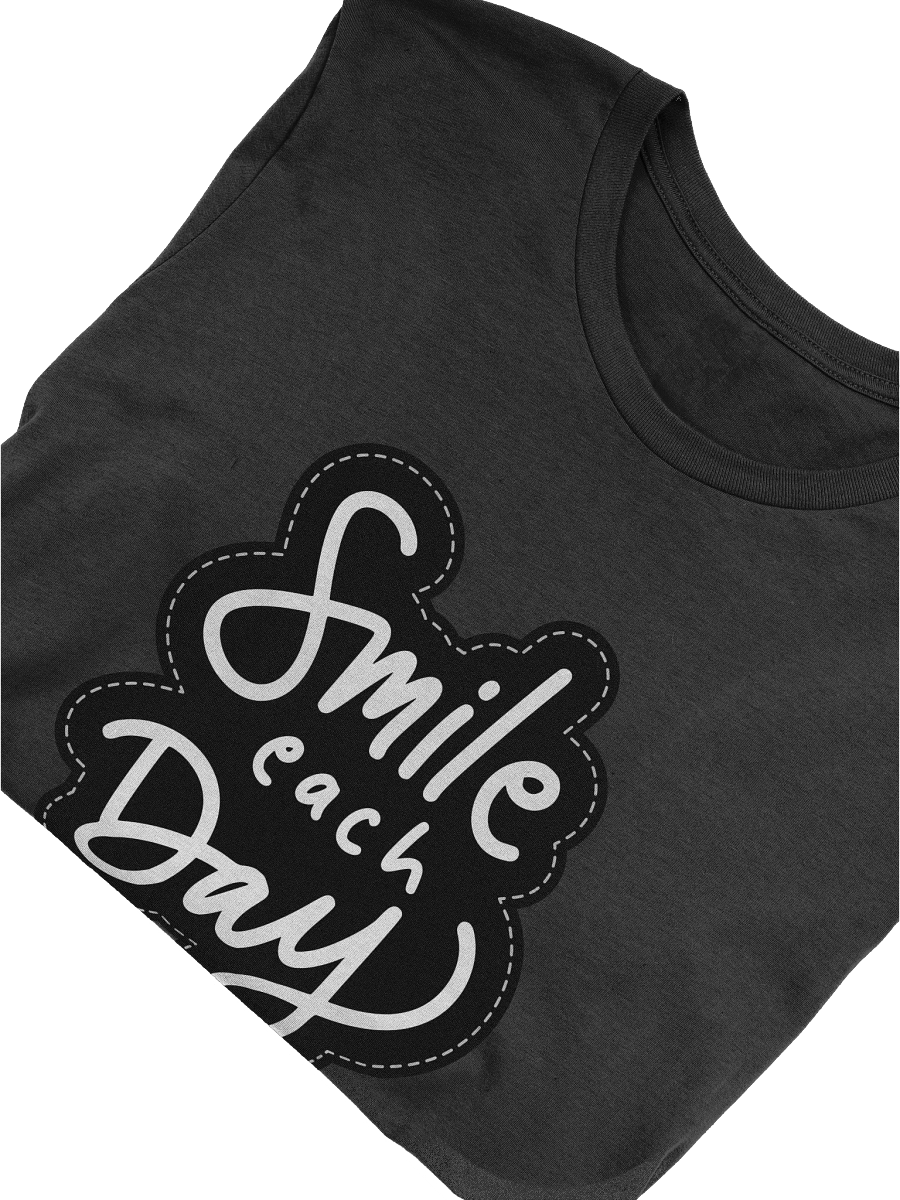 Smile Each Day Black Unisex T-Shirt product image (9)
