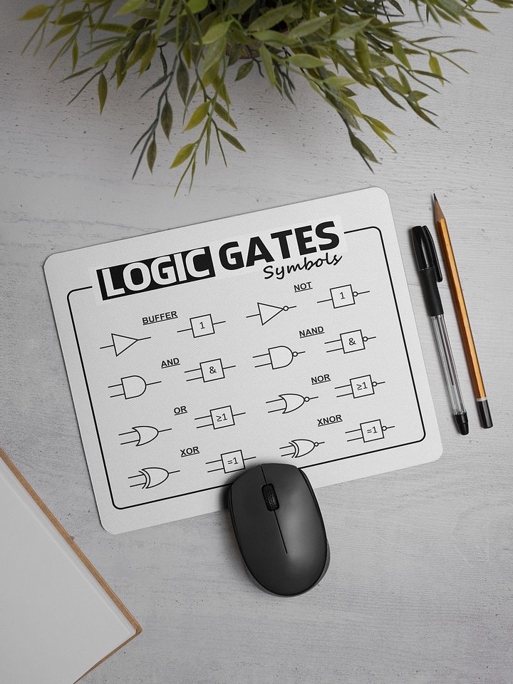 Logic Gates Chart Mouse Pad product image (2)
