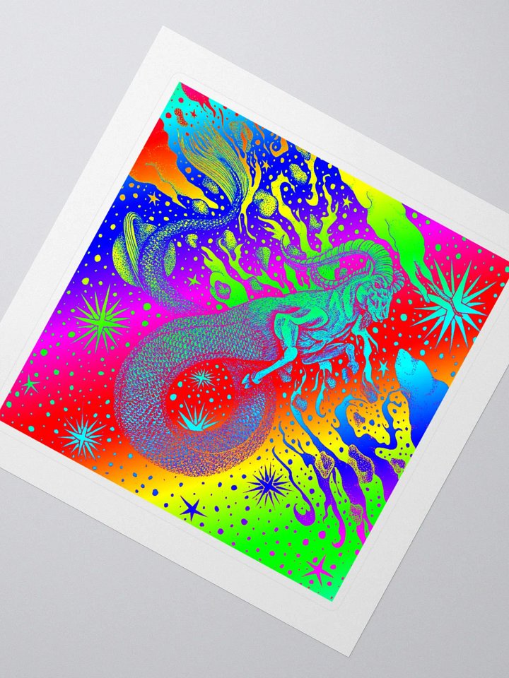 Limited Edition Full Rainbow Capricorn Zodiac Kiss Cut Stickers product image (2)