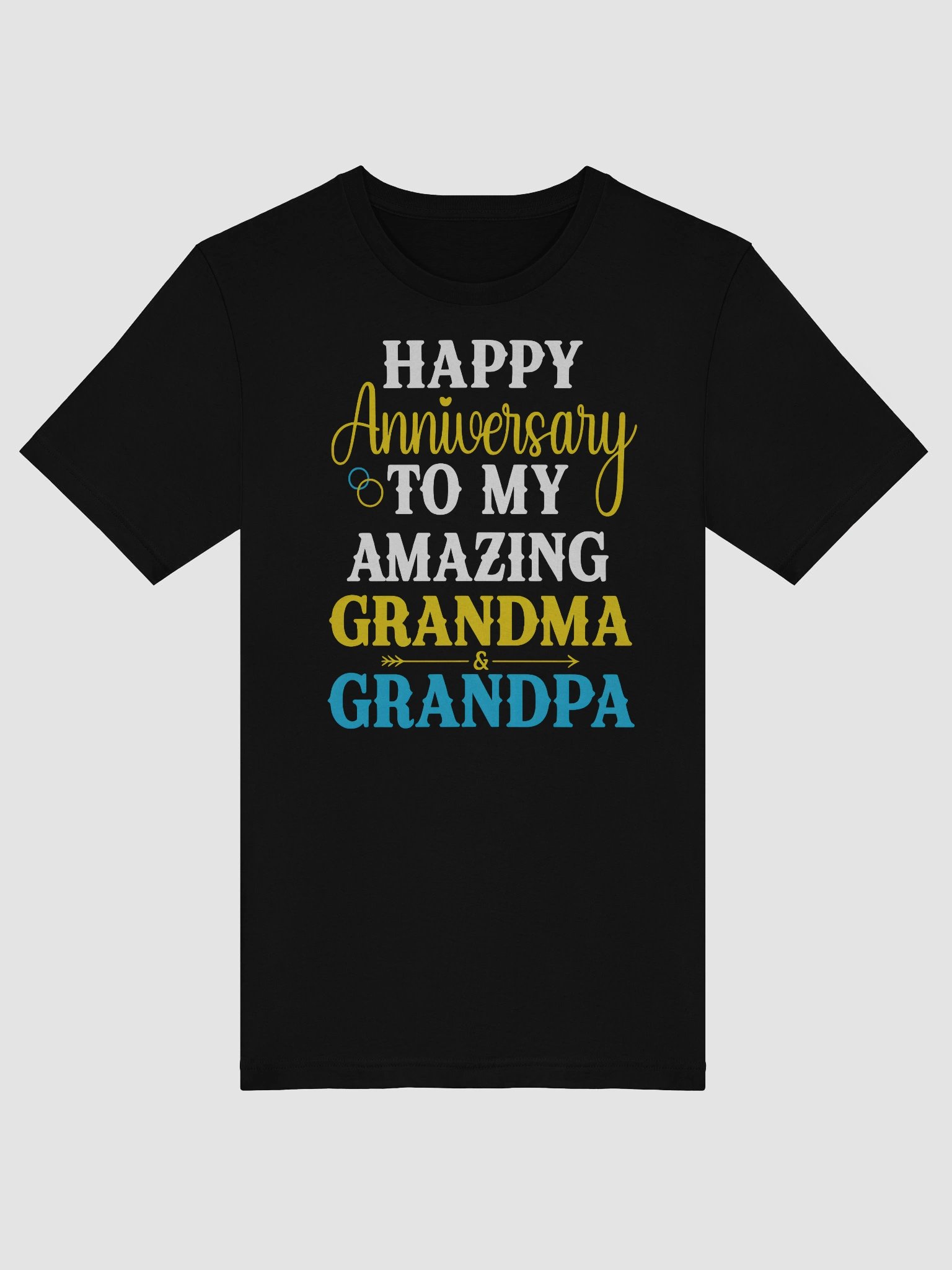Happy Anniversary to My Amazing Grandma & Grandpa – Cute Grandparent Celebration T-Shirt product image (5)