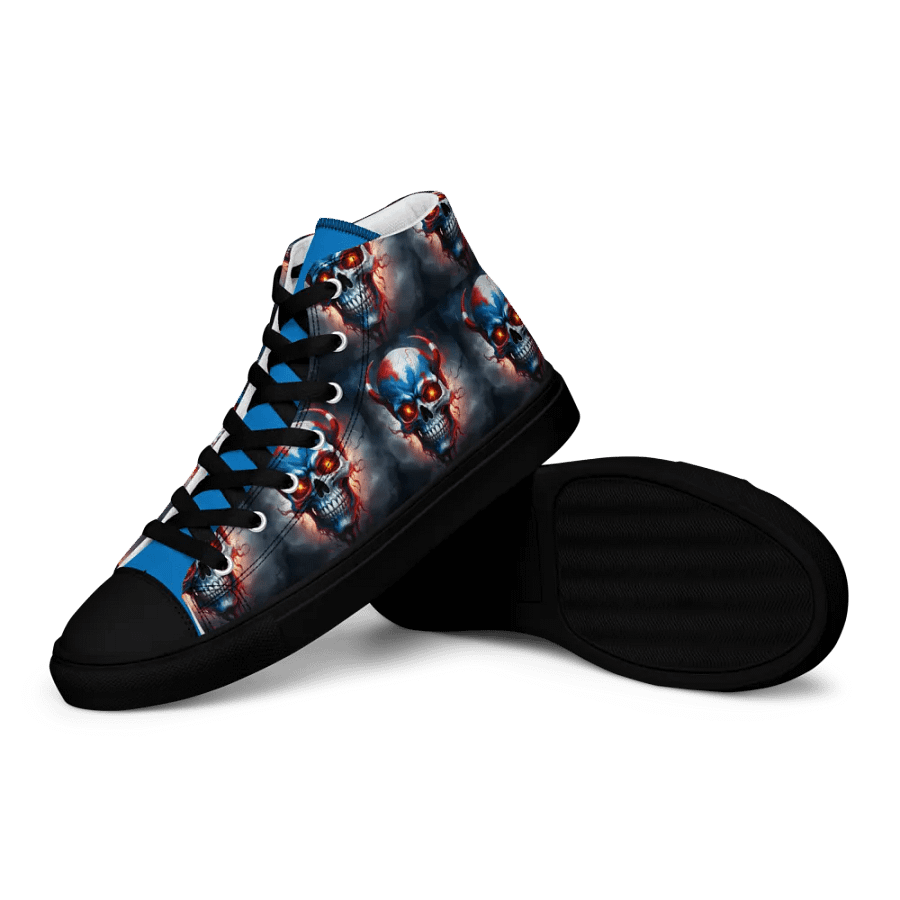 Fiery Skulls Men's High Top Shoes product image (12)