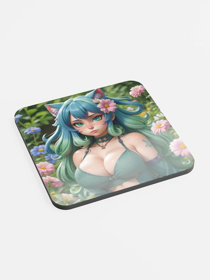 Floral Feline Cork Coaster product image (2)