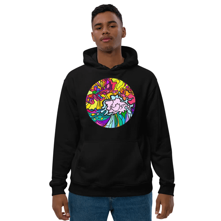 Vibrant Wave Eco Hoodie - Wave at Sunset product image (1)