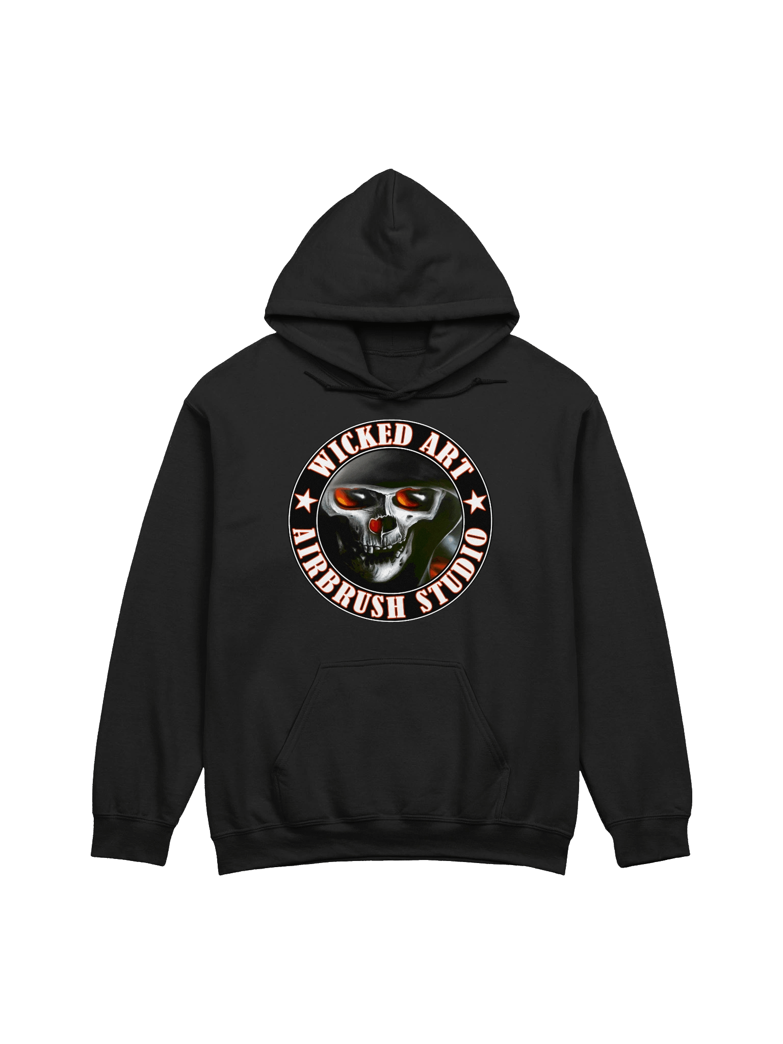 Wicked Art Skull Emblem Front Hoodie product image (2)