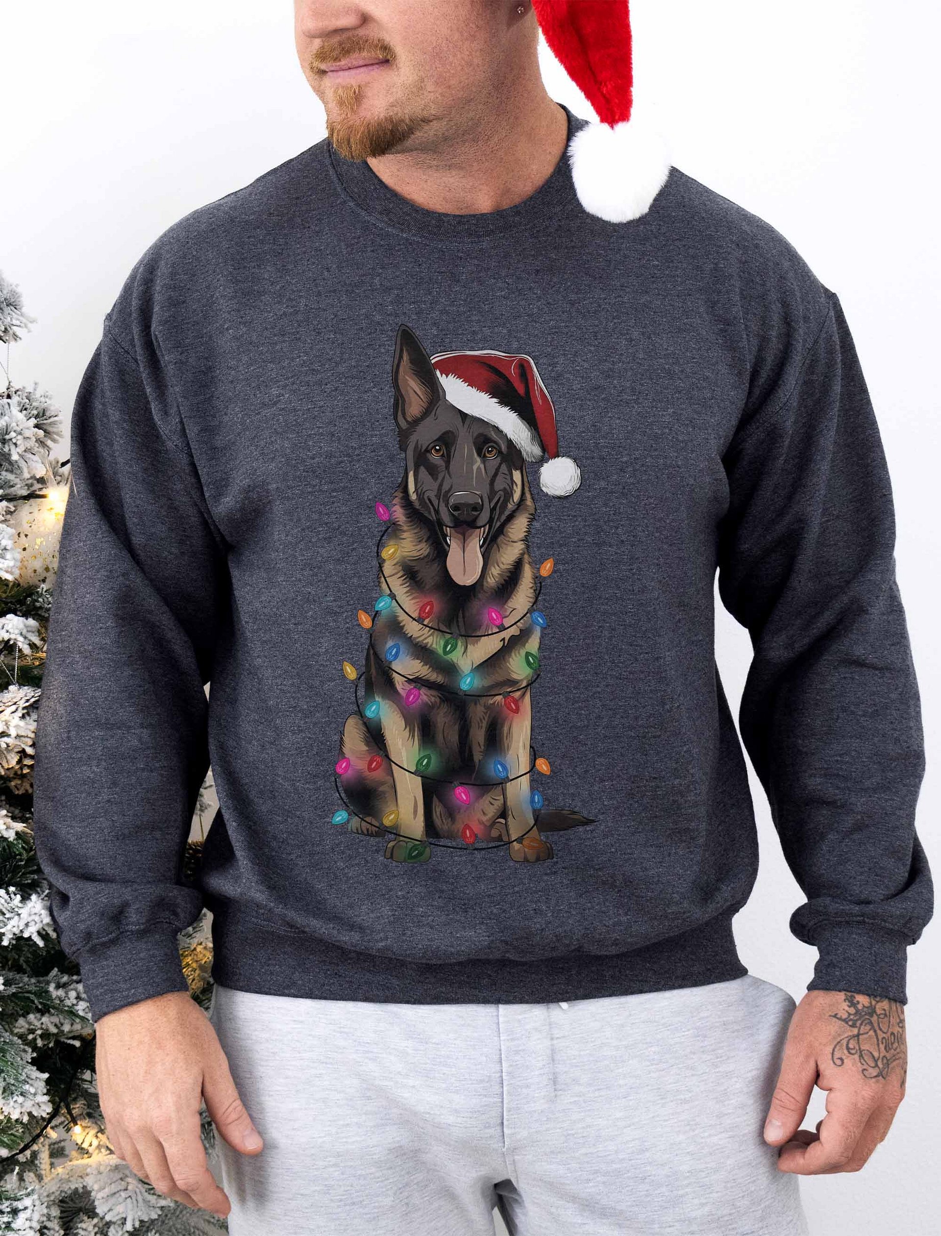 Funny German Shepherd(2) Christmas Sweatshirt for GSD Paw-rents product image (1)