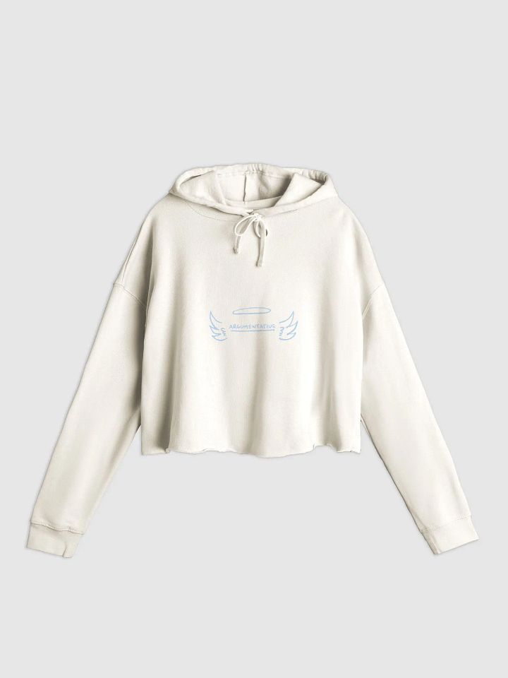 ANGELIC (light-blue design) lightweight cropped hoodie product image (5)