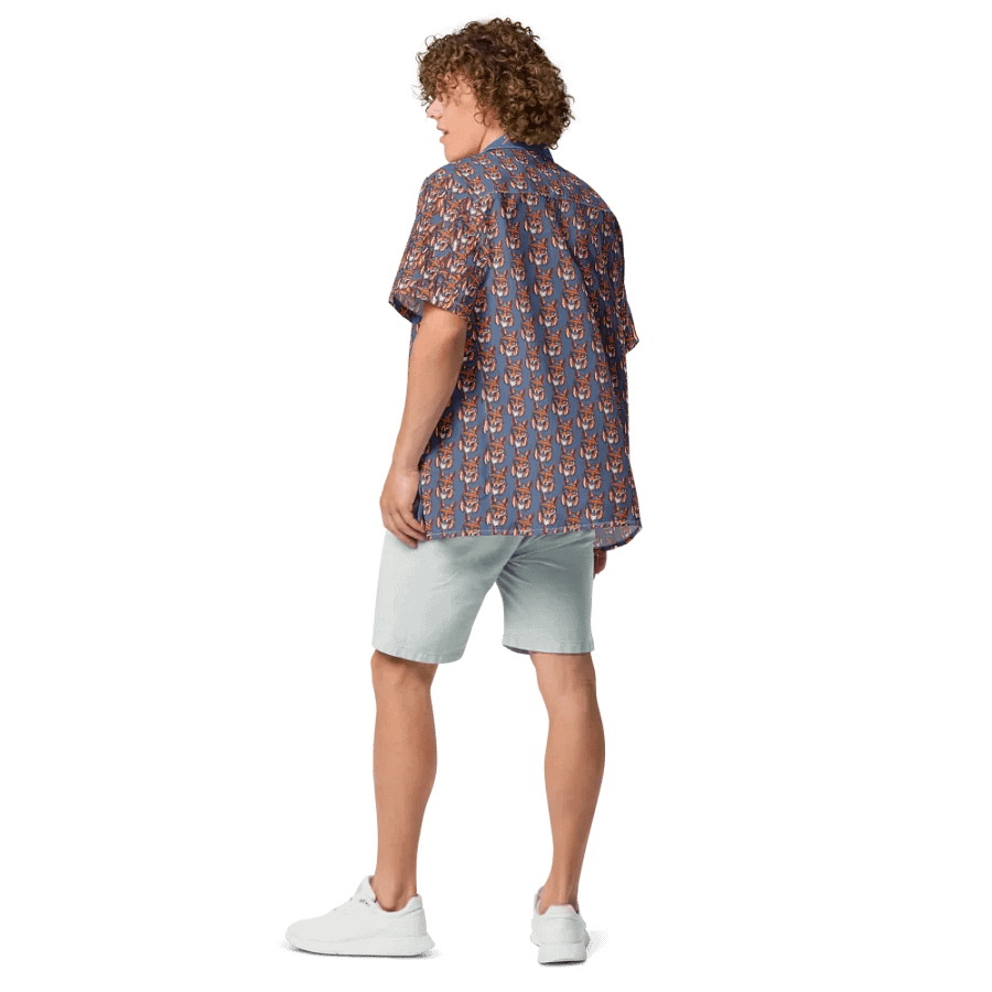 Mullet Fox All Over Print Hawaiian Tee - July 4th product image (4)