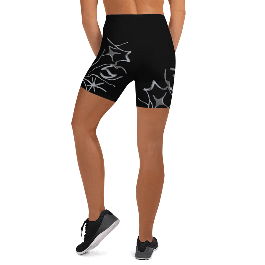 Metallic Flower Yoga Shorts product image (6)