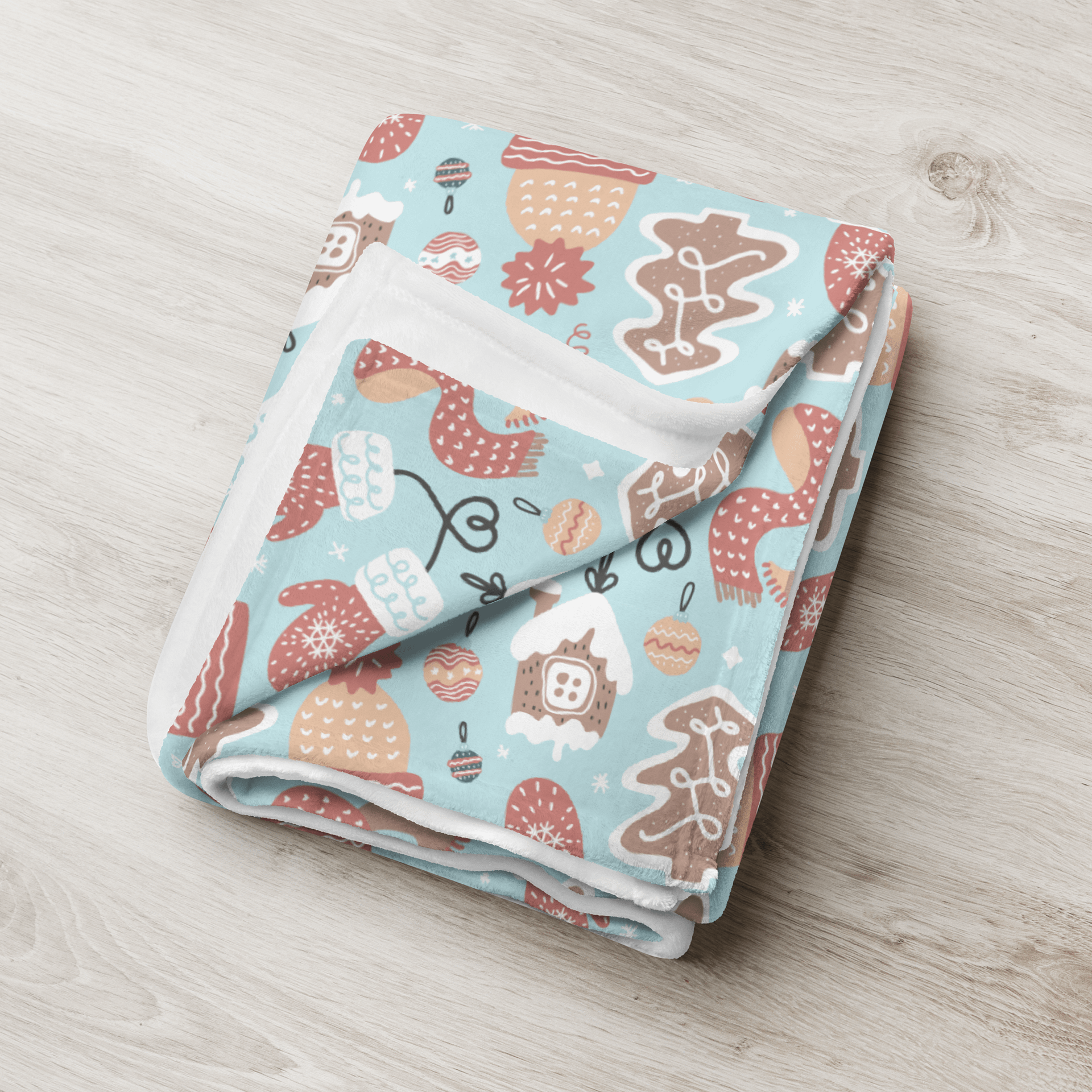 Cozy Christmas-Themed Throw Blanket with Winter Fun Design product image (8)