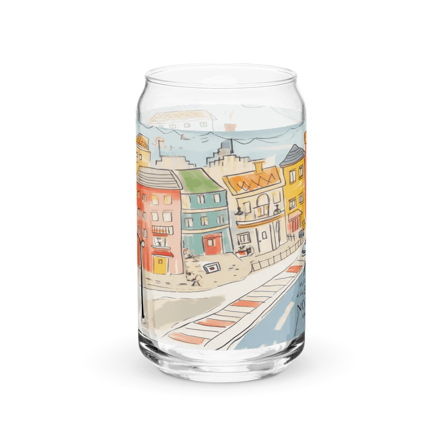 'No Nos Avergonzamos de las Buenas Noticias' Town Village Can-Shaped Glass product image (4)
