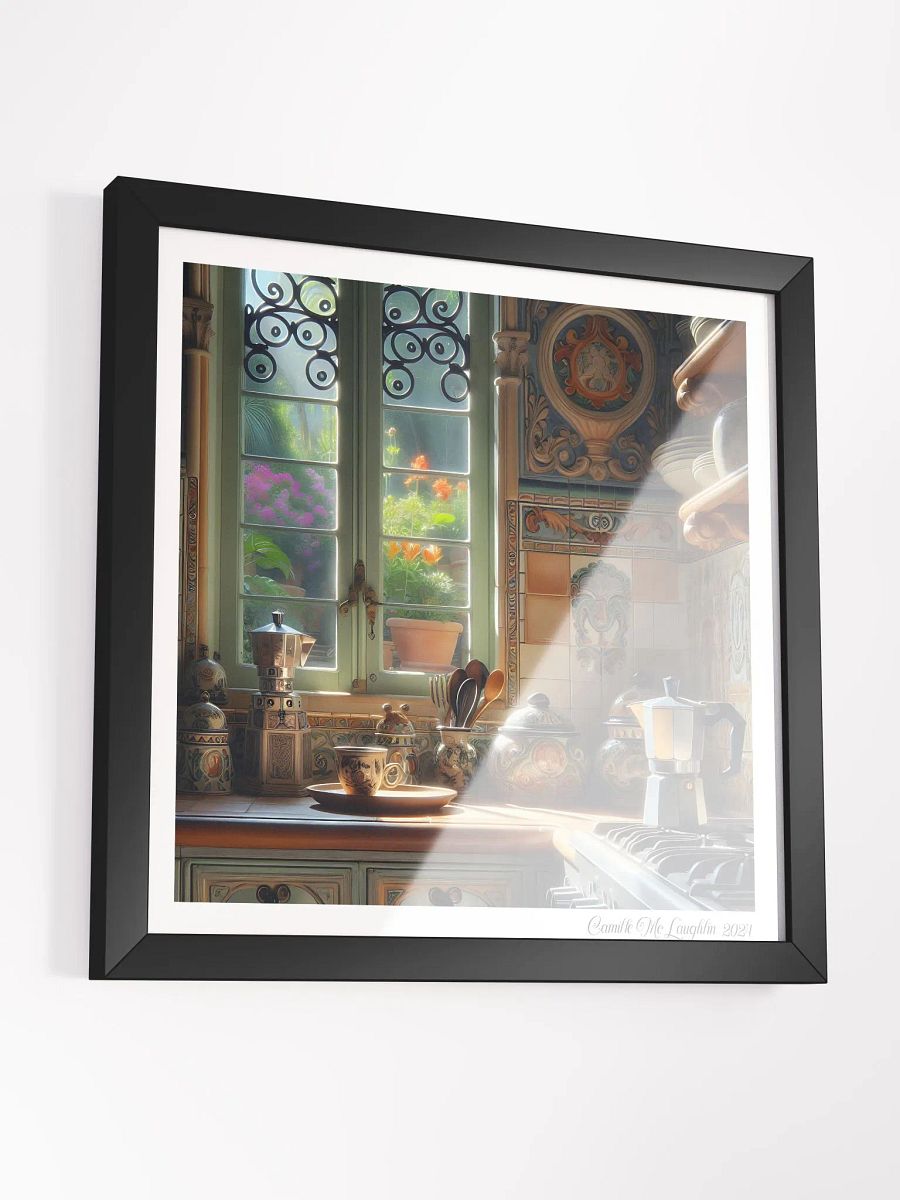 Vintage Kitchen Window View Framed Poster | Moka Pot product image (3)