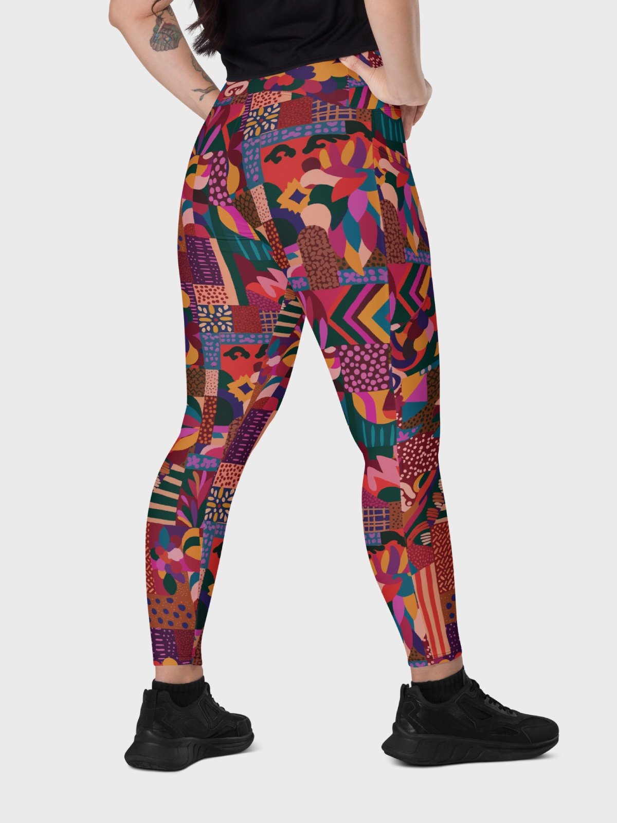 Leggings with Pockets "Abstract African Ethnic Pattern" Printed product image (9)