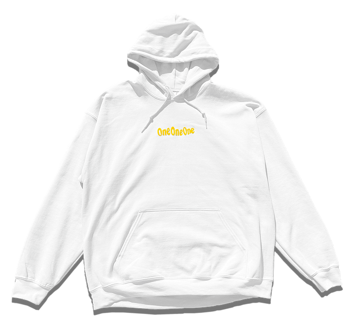 BEAUTIFUL DAY - WHITE HOODIE GOLD PRINT product image (2)