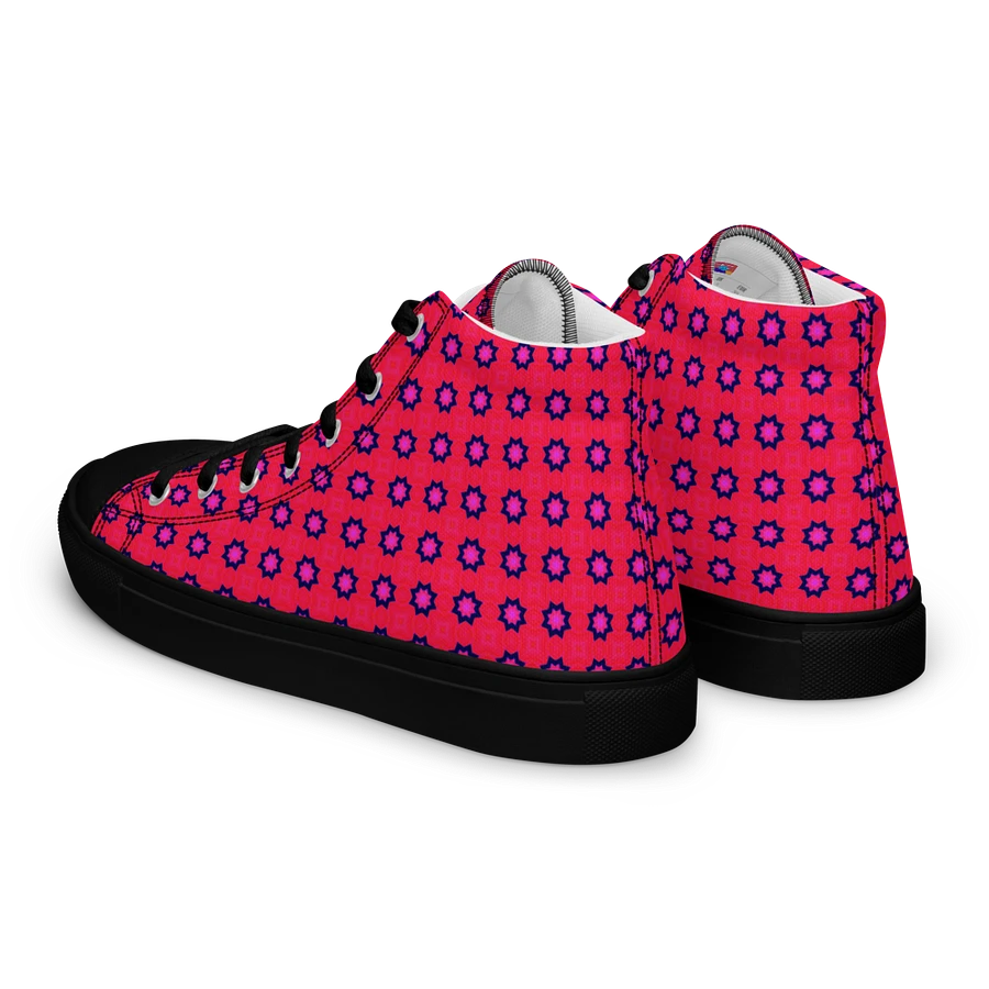 Abstract Red Ladies Canvas Shoes High Tops product image (4)