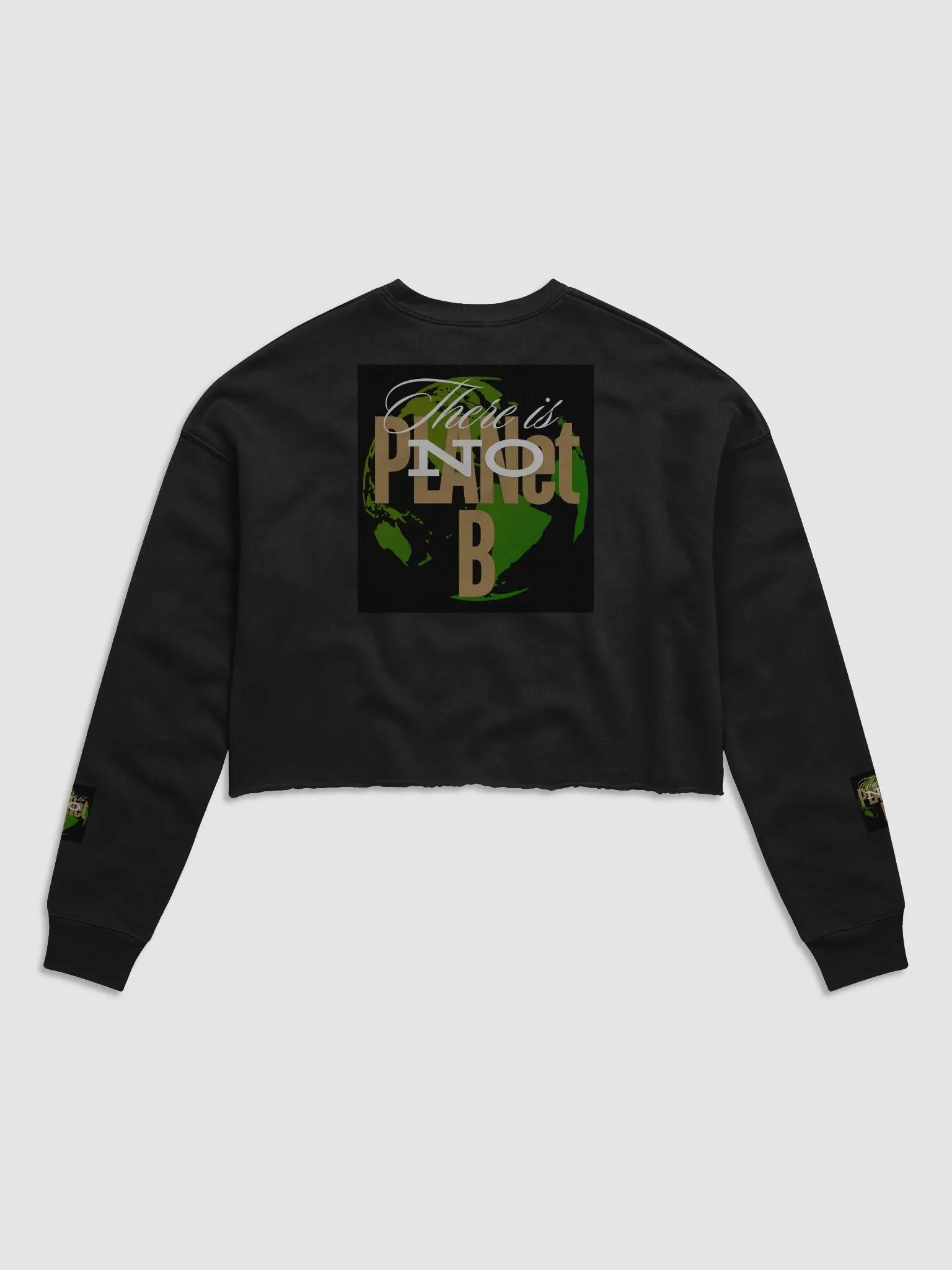 There Is No PLANet B Women's Fleece Crop Sweatshirt – Make a Bold Statement product image (1)