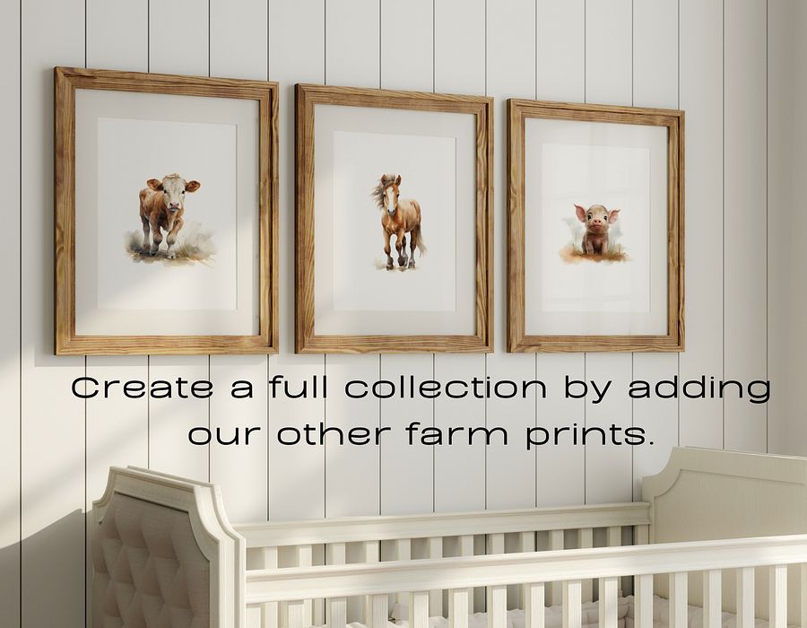 Cute Cow - Farm Animal Print A01 product image (6)