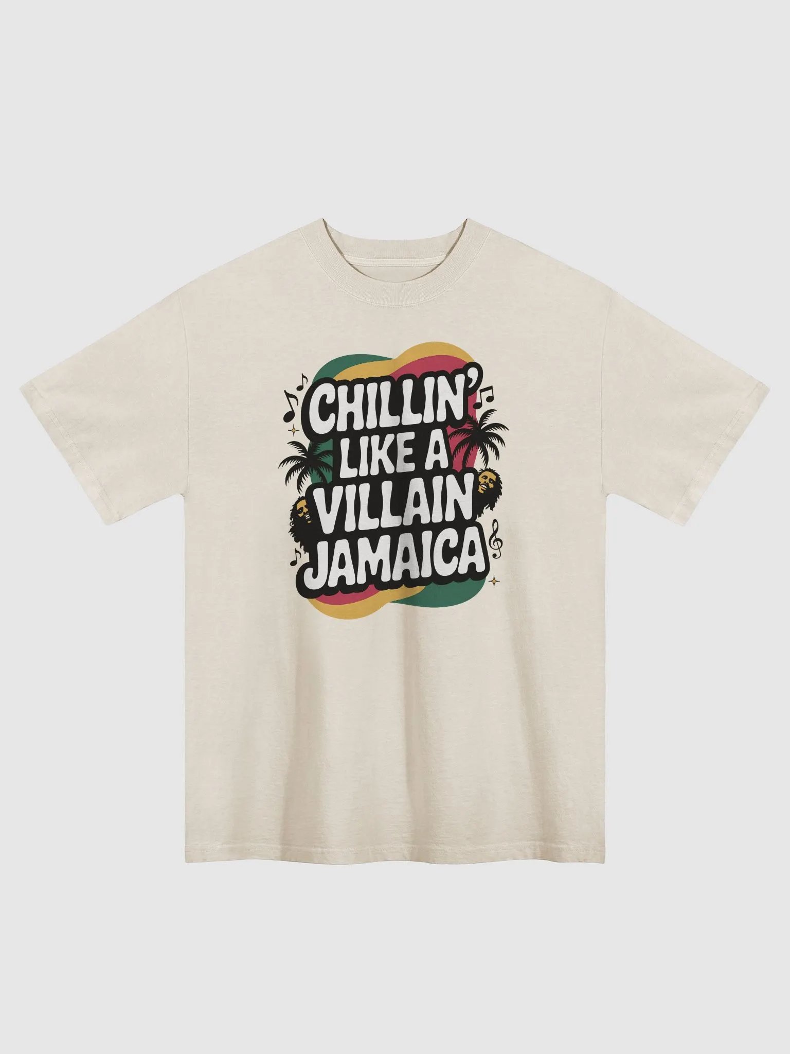 Yeah Mon Vintage Jamaica Reggae Jamaican Vacation Retro Oversized Tee product image (3)