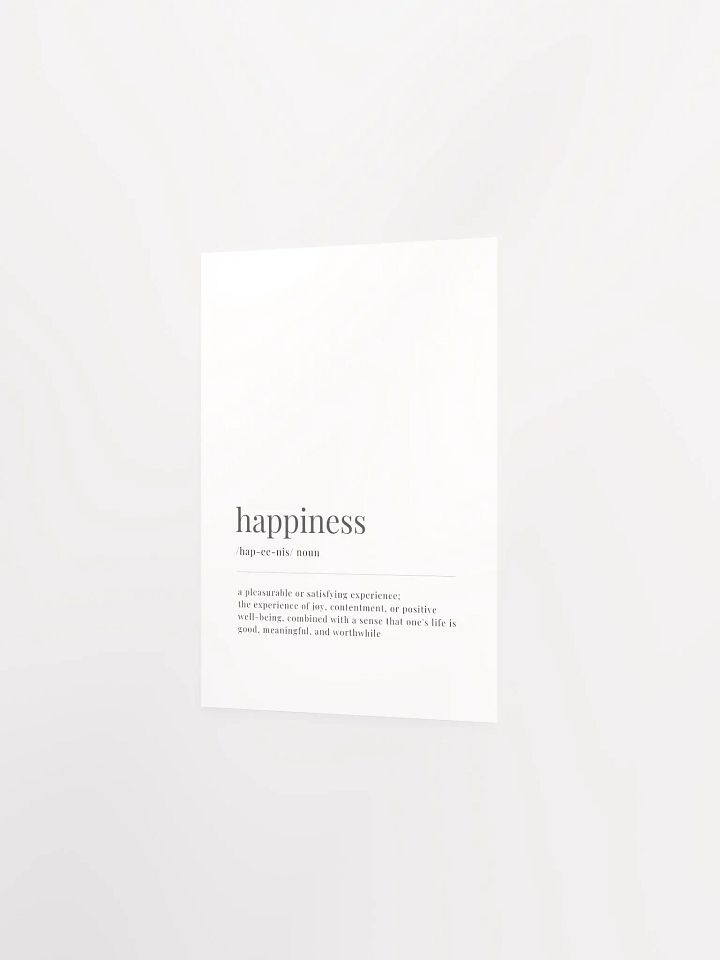 Happiness Definition Poster Print product image (10)