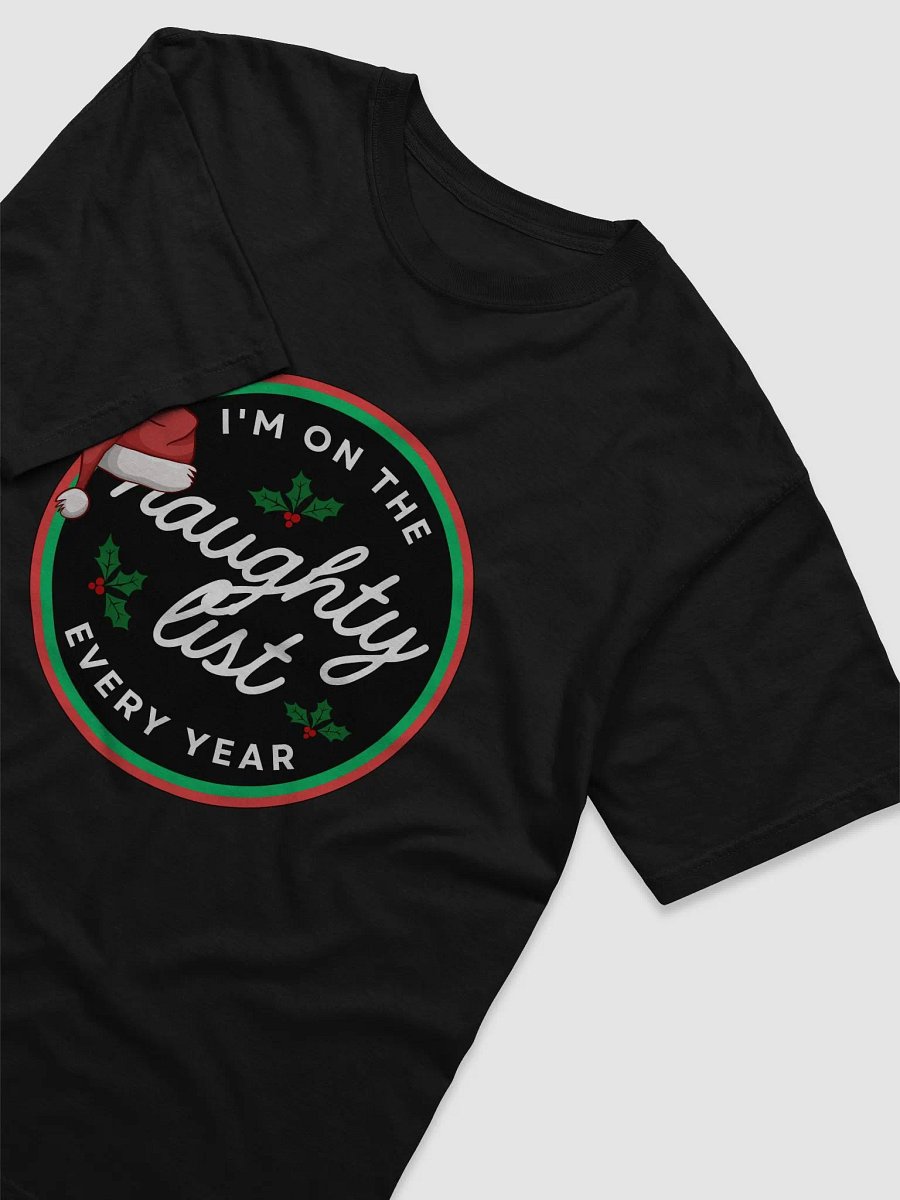 Naughty List Santa Hat T-Shirt product image (7)