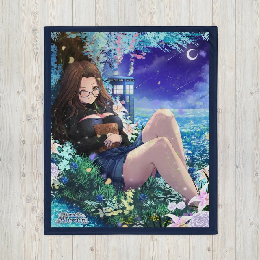 Reading Whovie 60″ × 80″ Blanket product image (4)