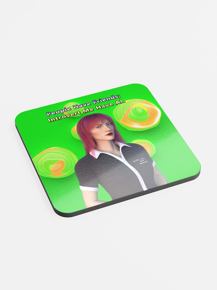 Gift to Introvert (glossed cork coaster) product image (2)