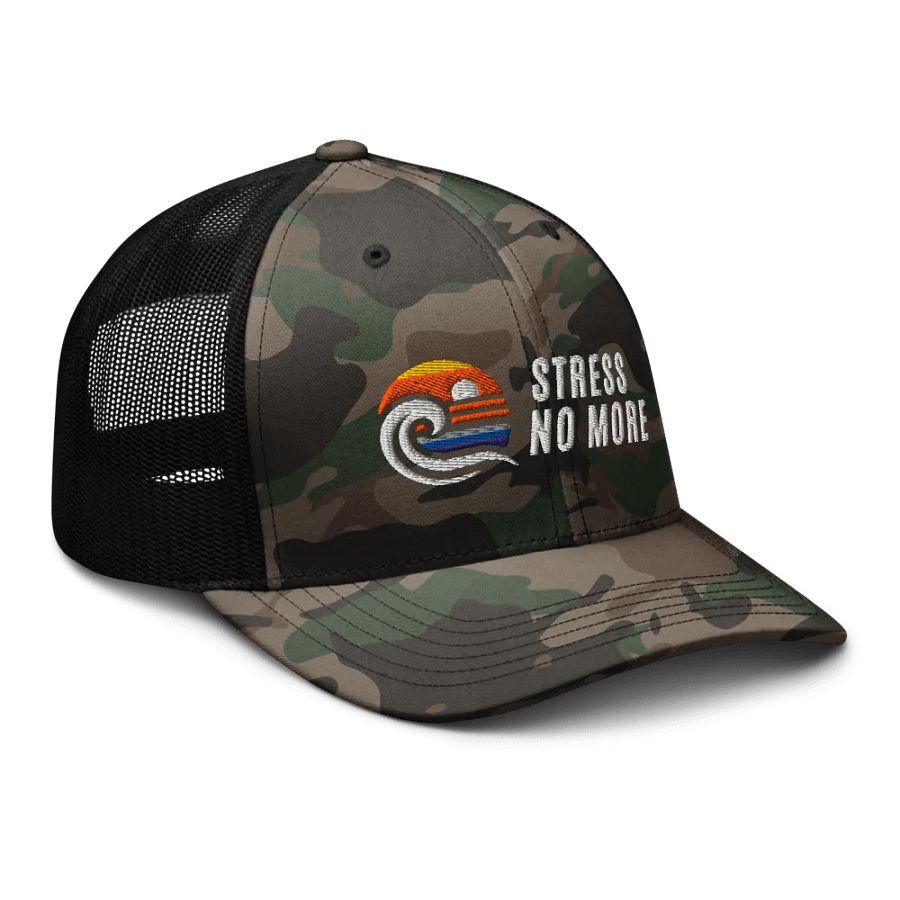 Sunset Waves Camo Trucker Hat | stress no more product image (6)