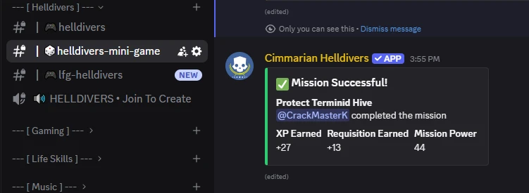 Helldiver Minigame