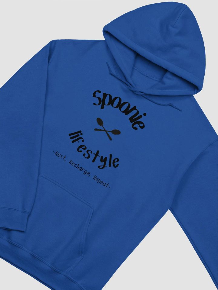 Spoonie Lifestyle- Rest, Recharge, Repeat Hoodie- Black Print product image (2)
