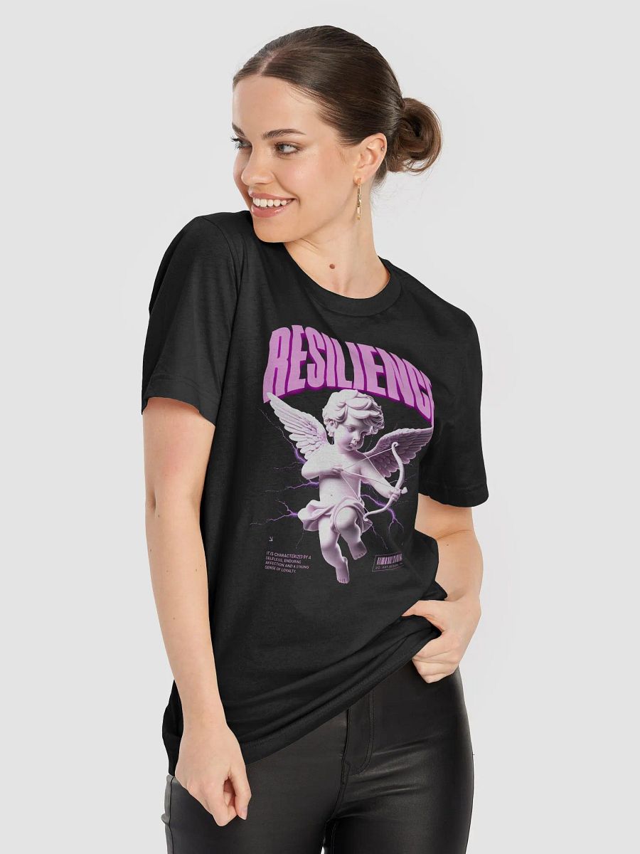 Resilience black t-shirt, angel product image (8)