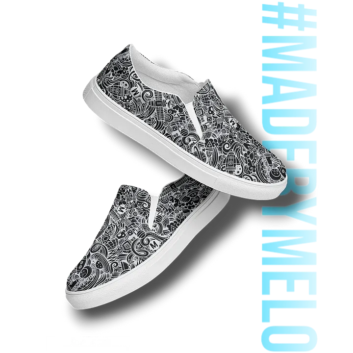 Dark Space Scribble - Men's Slip-ons | #MadeByMELO product image (2)