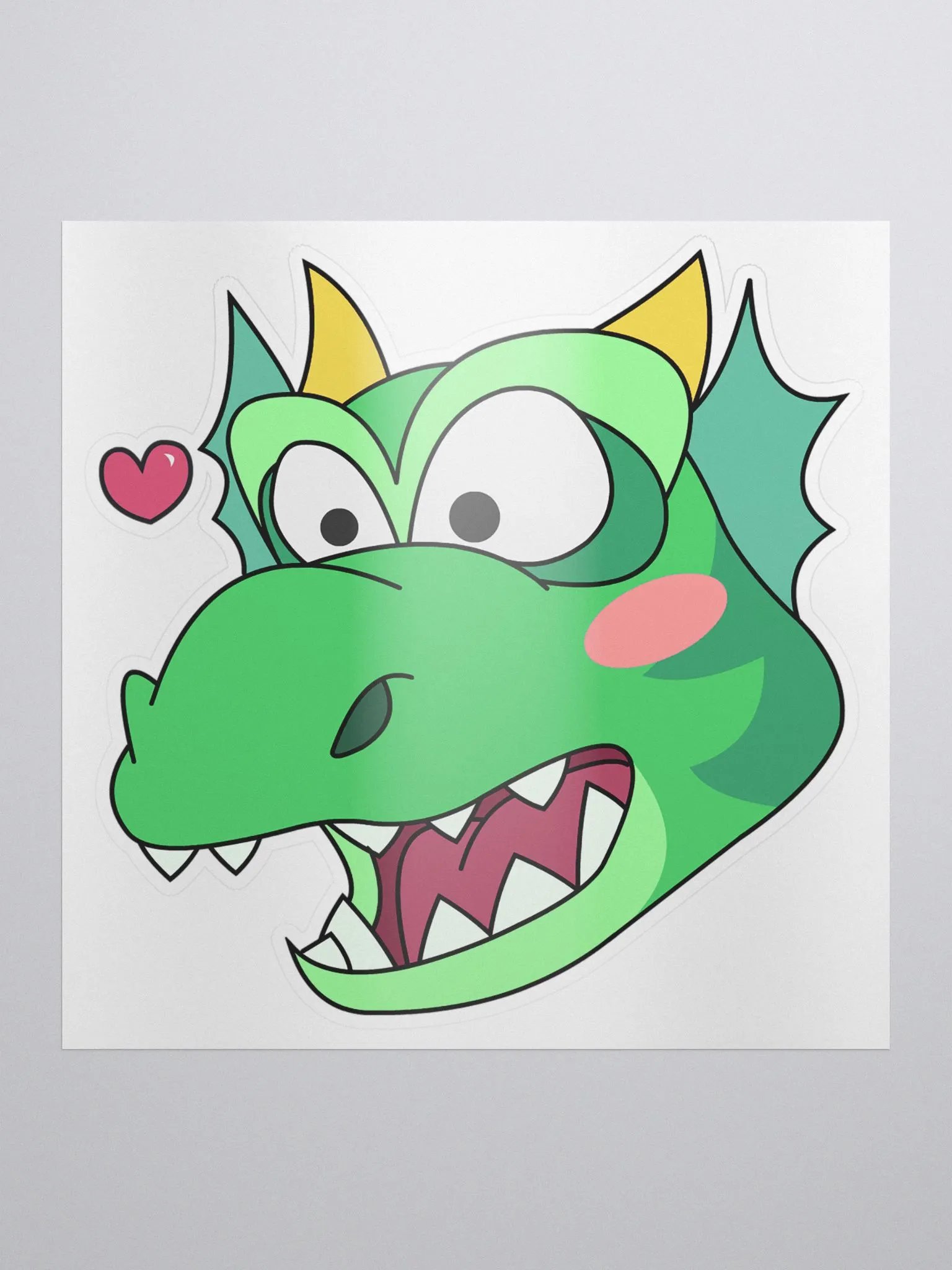 Love Dragon Green Sticker product image (1)