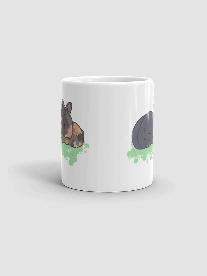 Chibi Bunnies White glossy mug product image (2)