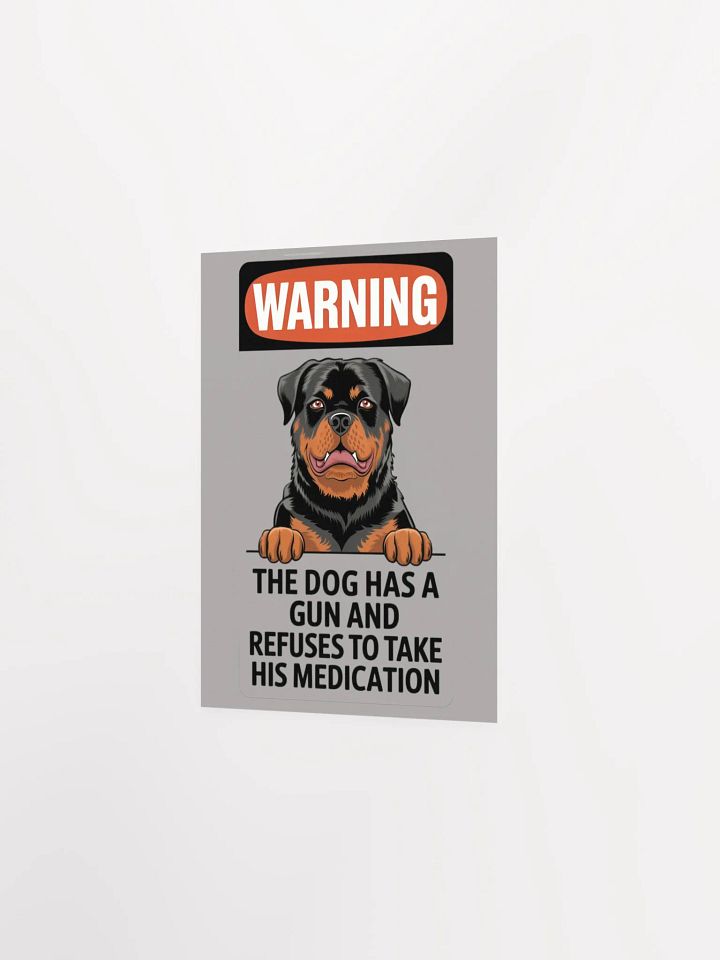 Warning: Rottweiler with a Gun Poster product image (16)