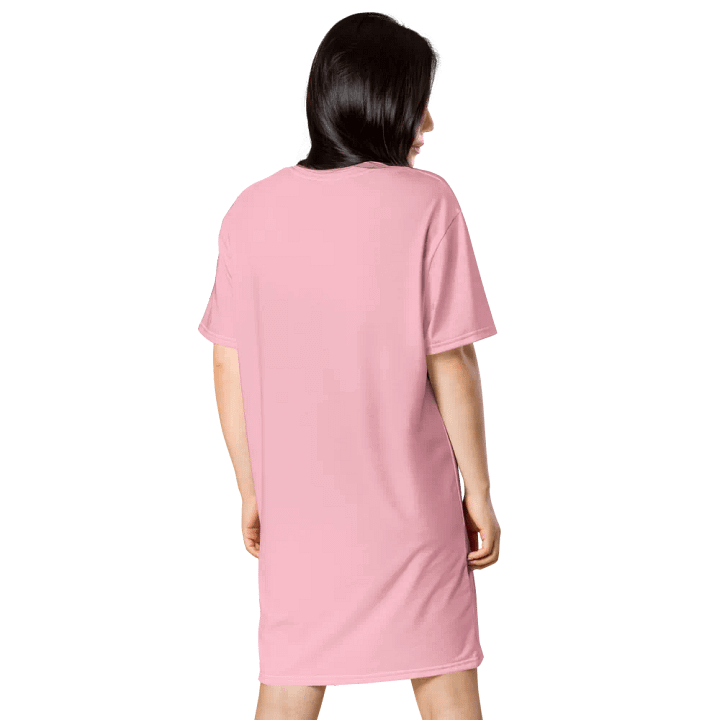 Plain Color Pink T-Shirt Dress product image (2)