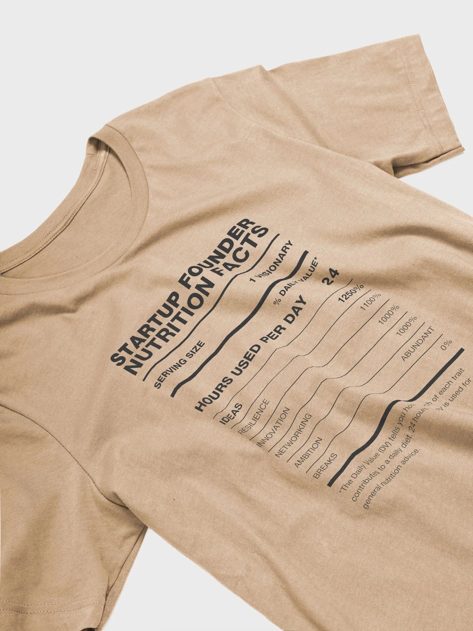 STARTUP FOUNDER Nutrition Facts Supersoft Tee product image (31)