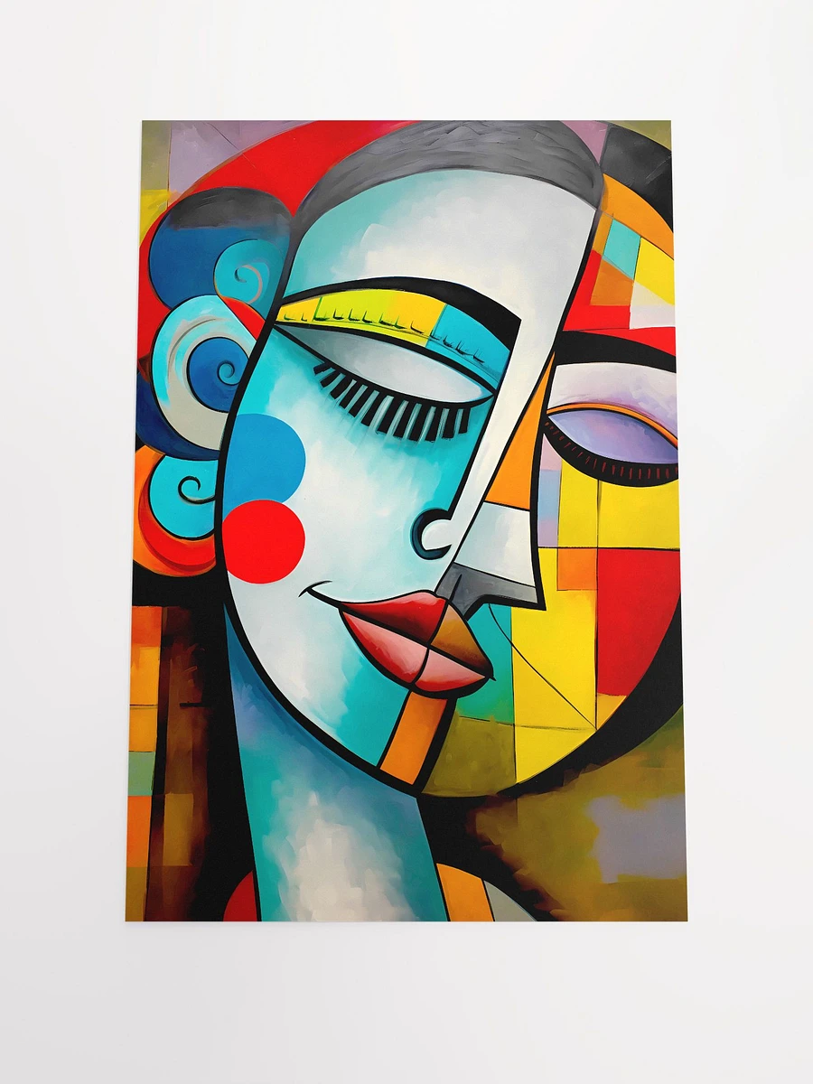 Cubist Mosaic Abstract Portrait of a Woman Modern Art Matte Poster product image (3)