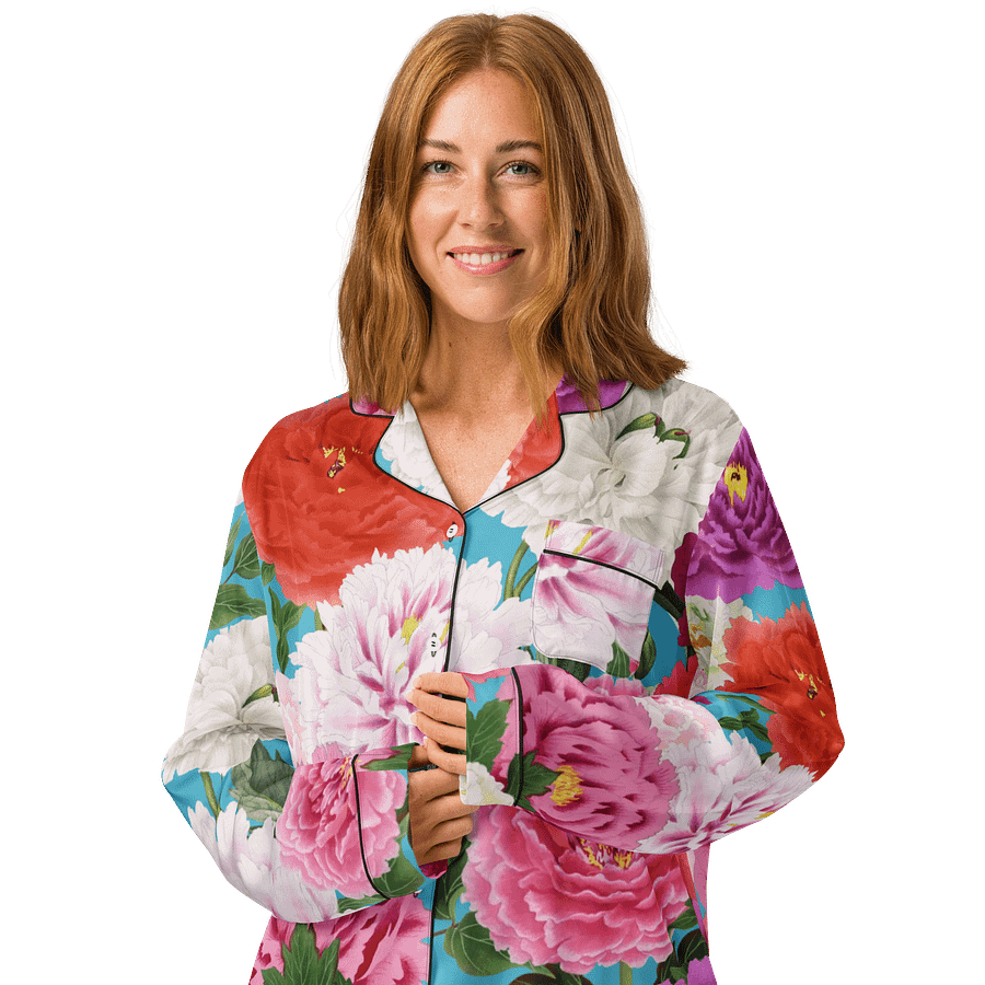 Women's Silky Peony Dreams Button-Down Pajama Top product image (4)