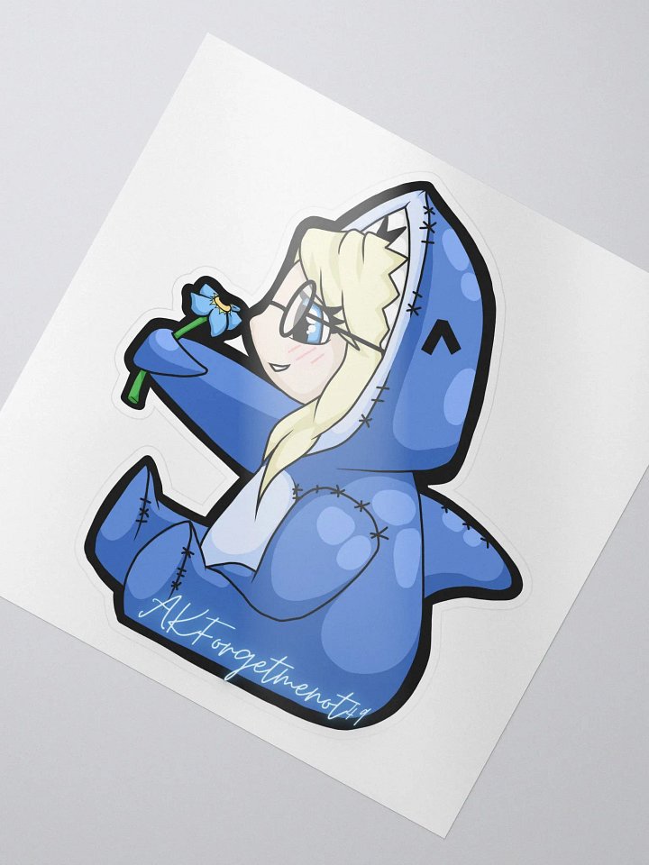 AKForgetmenot Sharky Suit Kiss Cut Sticker product image (2)