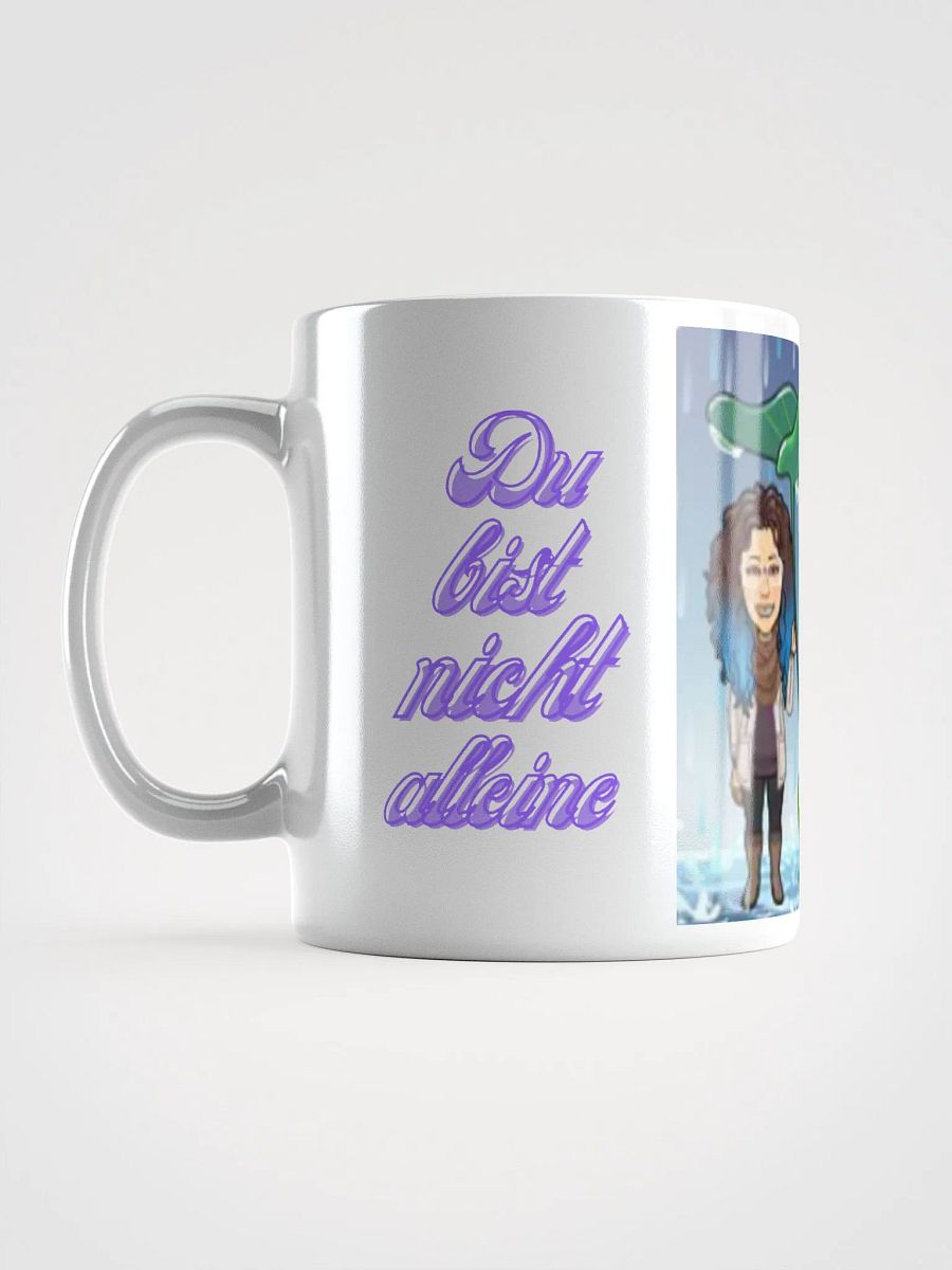 Weiß glänzende Tasse, du bist nicht alleine Motiv product image (17)